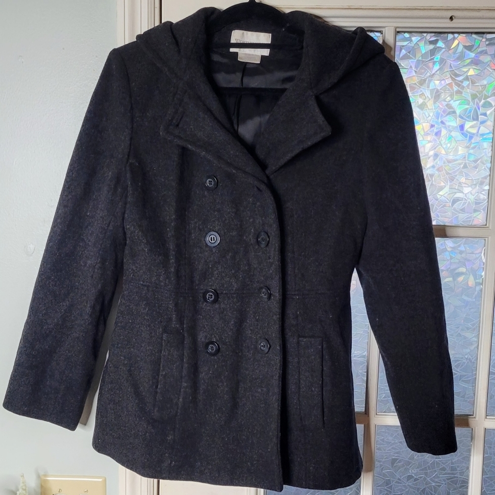 Worthington Wool Pea Coat with Hood